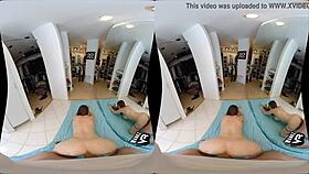 bianca burke in bikini blows neighbor's cock close up pov