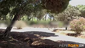 monica smiller sneaks a quick outdoor doggystyle with her best friend