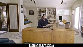 using slutty teen 18+ employee for freeuse fucking at work. cierra bell and violet starr with jack vegas.