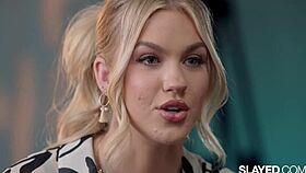 blonde friends blake and jazlyn having a fun session together with some playful activities