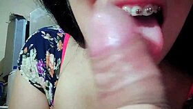 Indian Cousin Sucks Dick, Orgasms on Cock in Homemade Anal Creampie