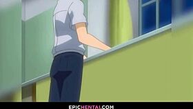 Tsundere stepsister Hitomi in wild hentai action