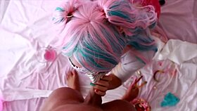 Scarlet Chase's Messy Enema Anal Fun in Candy Land