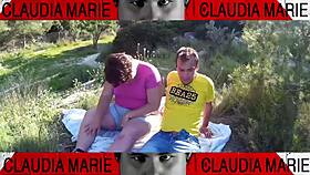 Snacking in the field with a fat woman, nothing excites her more than outdoor fun.