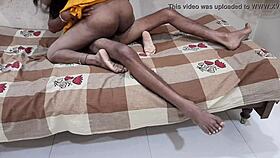 An indian girl bends over for blonde in doggystyle fucking at home, hardcore action with close-ups.