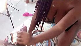 The masked Colombian milf explodes with orgasms using her natural tits and big cock in this exotic casting interview. Intense action everywhere.