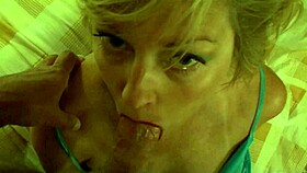 Intense Emotions Build as Beautiful Blonde Milf Delivers Passionate Blowjob Leading to Cum Facial