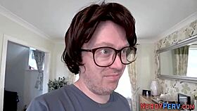 Amateur Tit Fucks Nerd's Hard Cock Boldly