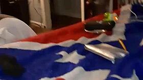 Girlfriend's blowjob surprises with sucking cock and fondling tits.