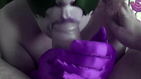 helgafoxxy gives a blowjob in colorful madness