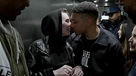 She casually hooks up with a guy for rough sex, taking his big black cock and some piss play