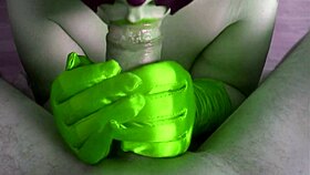 helgafoxxy gives a blowjob in colorful madness