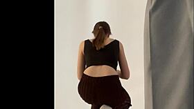 redhead ritafox in hot backstage photoshoot