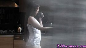 i tongue her wet vagina while stroking big cock