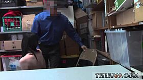 The cheerleader was caught by the cop in uniform