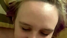 jenn gets covered in cum from a big cock