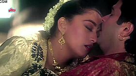 Anil Kapoor and Madhuri Kissing in Romantic Scene