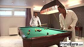 Mandy bright wants two cocks for a hardcore blowjob and cumshot session with her nude tits.