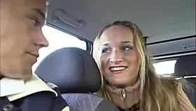 A hot blonde participates in a hard threesome with german and european partners