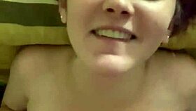 jenn gets covered in cum from a big cock