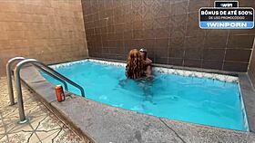 tattooed guy picks up on stairs bareback