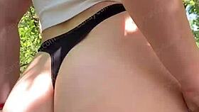 Random jogger gets deepthroat on a hiking trail POV, damn that’s wild! 😜