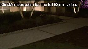 Skinny Brunette Dips in Stranger's Pool Outdoors