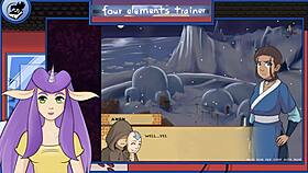 Avatar Parody: Brunette Trainer Delivers Monster Footjob in Part 16