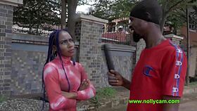 Chris pulls a money prank on a teen's breasts, turning it into licking and fucking for cash.