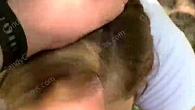 Random jogger gets deepthroat on a hiking trail POV, damn that’s wild! 😜