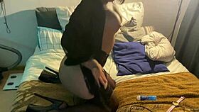 Asian girl in lingerie with tattoo and big tits