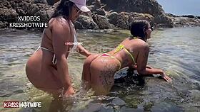 hot naked friends fuck wildly on salvador beach!