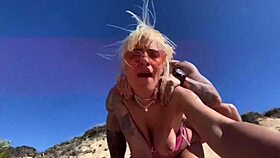 i fucked the busty teen without a condom on the beach