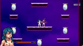 Hot shemales witches fuck in Nayla's castle shower