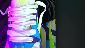 nike air foot fetish with cute teen