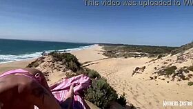 i fucked the busty teen without a condom on the beach