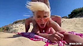 i fucked the busty teen without a condom on the beach