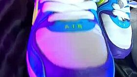 nike air foot fetish with cute teen