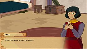 this anime hentai features super sexy big tits in the four elements trainer book 4 love part 6.