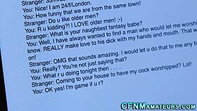 Blonde Babe Sucks Rod in Clothed CFNM Action