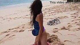 hey, umm, i got this pink butt plug for beach yoga, gloria’s bare on wild beach