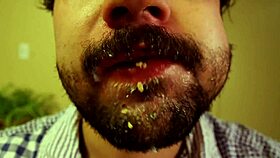 Boldly licking and eating juicy ass