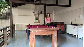 i'm this latina slut undressing by the pool, ripping my clothes off for a striptease, showing my ass and pussy nude