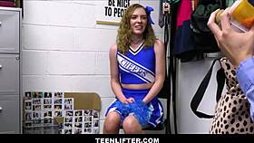 Blonde Teen 18+ Cheerleader's Emotional Sex Deal With Officer