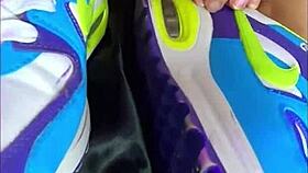 nike air foot fetish with cute teen