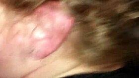 Blonde MILF sucks fat cock part 2