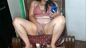 Milf ass massage session three - flashing for the voyeur?