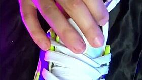 nike air foot fetish with cute teen