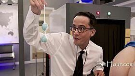 Brunette In Glasses Finds Vibrator During Steamy Cavity Search, Plays With Pussy Using Toys Fetishly