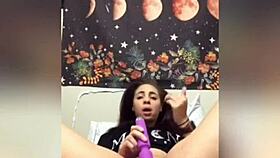 Teasing my shaved pussy to orgasm 😈